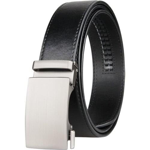 New Styling Man Genuine Leather Belt Casual Leather Belt Men Luxury Brand Designs Cowhide Straps Crocodile Buckle Black Belt