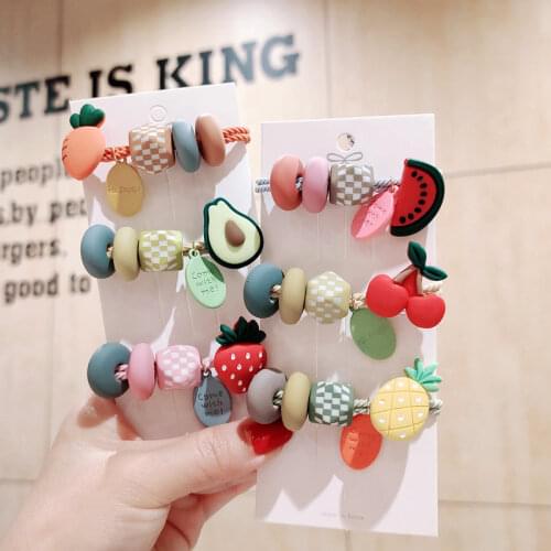 Fruit Hair Band Korean Version Cute Girl High Elasticity Durable Fashion Hair Ties Hair Accessories