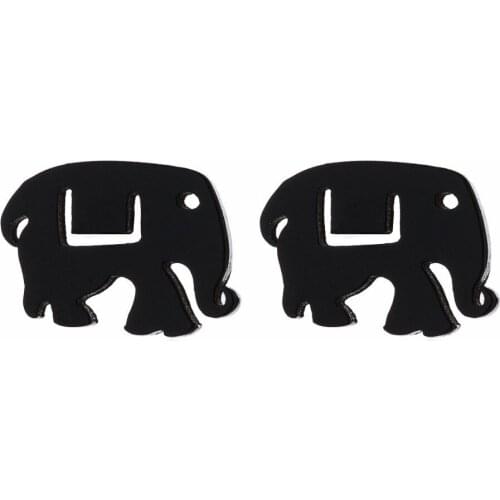 Lucky elephant cute animal earrings stainless steel earrings womens personality earrings hypoallergenic jewelry