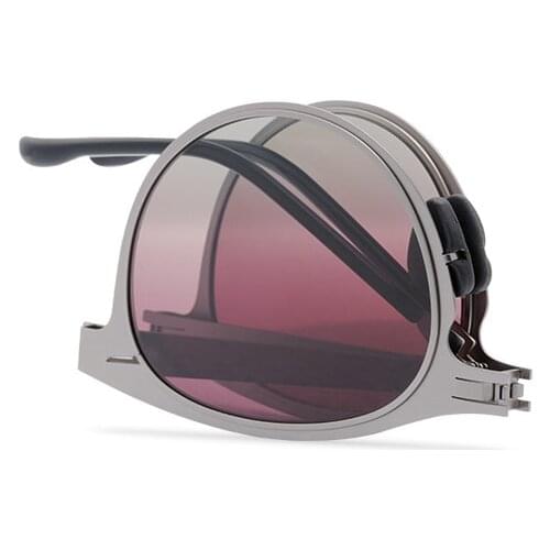 Belight Optical Women Men UV400 Protection Small Metal Folded Vintage Retro Sunglasses with Case Oculos FMC056