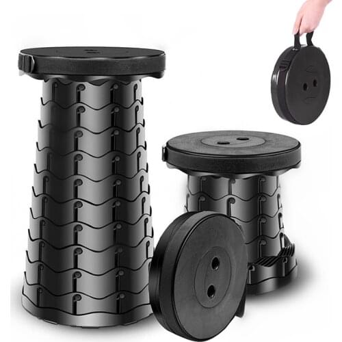 Telescopic Stool Adjustable Folding Camping Stools Fishing Folding Chair Portable Luban Lock Stool Bearing 300KG Beach Chairs