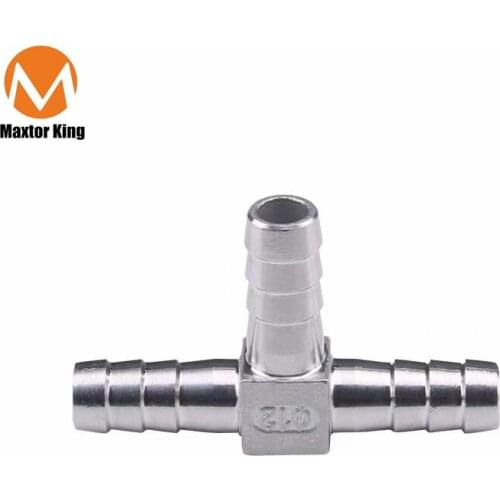 MK 6mm 8mm 10mm 12mm 13mm 15mm 16mm 25mm Hose Barb Tee Type 3 Three Way 304 Stainless Steel Pipe Fitting Connector Adapter