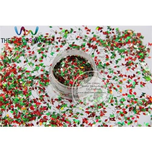 Xmas-9 Mix shiny christmas glitter holographic colors and shapes spangles glitter for nail Art or DIY decoration 1pack=50g