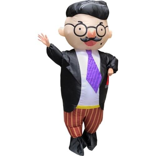 Funny Boss Inflatable costume cosplay Costumes Halloween Christmas Party Jumpsuit Annual Meeting Performance Dress for Men Women