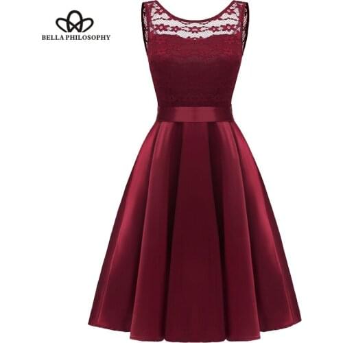 Bella Philosophy summer casual lace women shirt dress pleated elegant female vestidos A-line patchwork swing women shirt dress