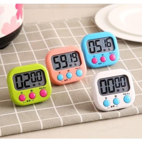 066E Kitchen Timer Digital Cooking Timer Magnetic Countdown Up Clock Large LCD Screen Countdown with Lould Alarm Green