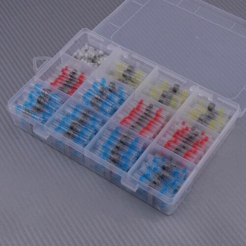 400 Pcs Waterproof Welding Heat Shrinkable Solder Splice Terminals Connector Sleeve Tube Plastic