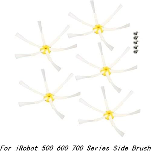 5PCS Washable Side Brush Accessroies kit for iRobot Roomba 500 600 700series 528 651 680 690 760 780 Robot Vacuum Cleaner Part