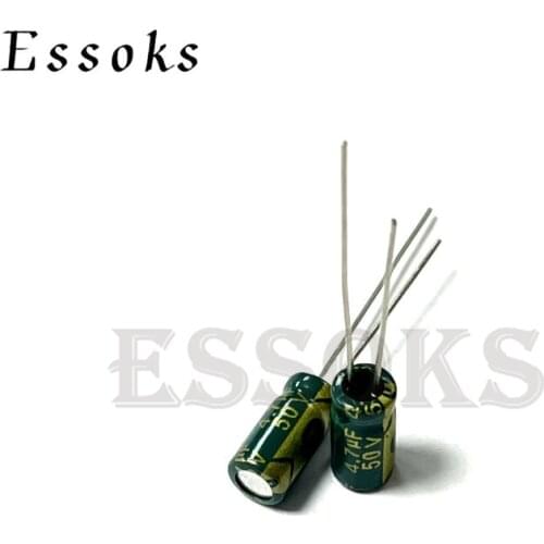 50pcs Electrolytic Capacitor 50V4.7UF 50V 4.7UF 5X11 mm High Frequency Low ESR Aluminum Capacitors