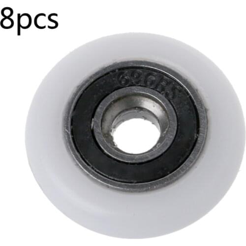 8 Pcs Shower Door Runner Rollers Wheels Pulleys Replacement Parts 23mm Diameter