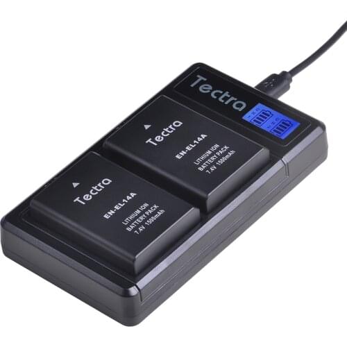 1500mAh ENEL14 Battery for Nikon D5600 D5100 D5200 D5300 D5500 EN-EL14 EN-EL14A+LCD Dual Battery Charger