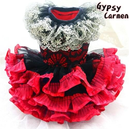 Free Shipping Handmade 2 Color Dog Clothes Pet Dress Noble Princess Gold Lace Collar Tutu Black Fungus Edge Skirt Evening Dress