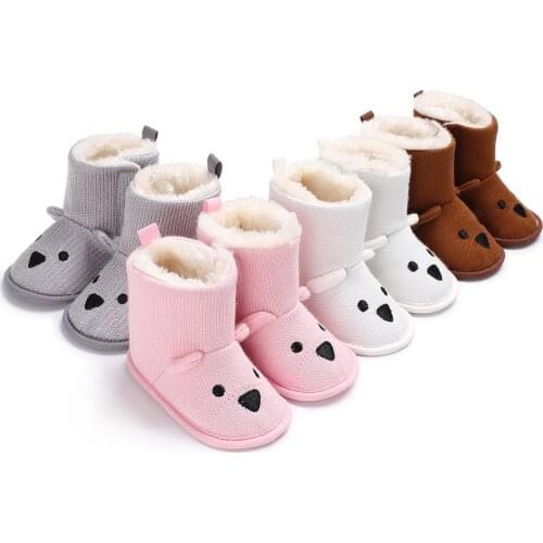 Baby Winter Boots Infant Toddler Newborn Cute Cartoon Bear Shoes Girls Boys First Walkers Super Keep Warm Snowfield Booties Boot