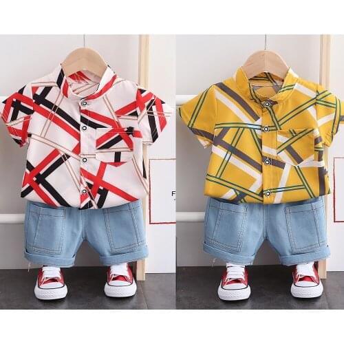 Summer Baby Boys Suits Handsome Clothing Set For Boy T-shirt + Pants 2Pcs Suit Kids Birthday Present Toddler Children Clothes