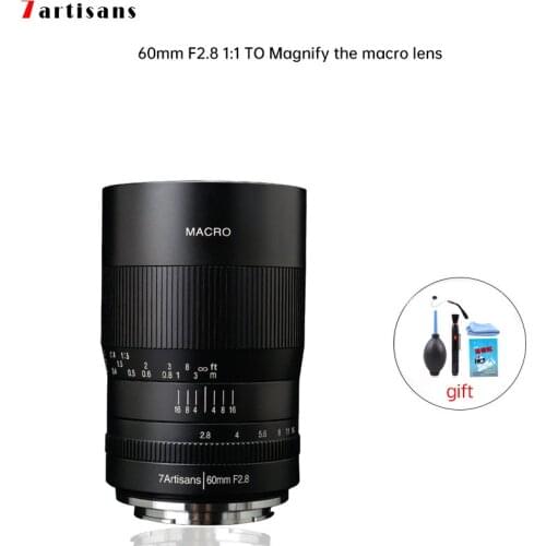 7artisans 60mm f2.8 1:1 magnification macro lens is suitable for the Canon EOSM EOS-RF E Fuji M43 for nikon z Mount For sony