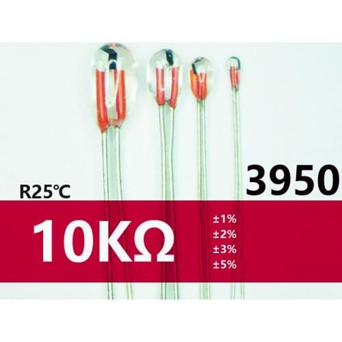 MGB MF51 10K 103 1% 3950 3975 Glass-sealed NTC thermistor temperature sensor probe in Lingee