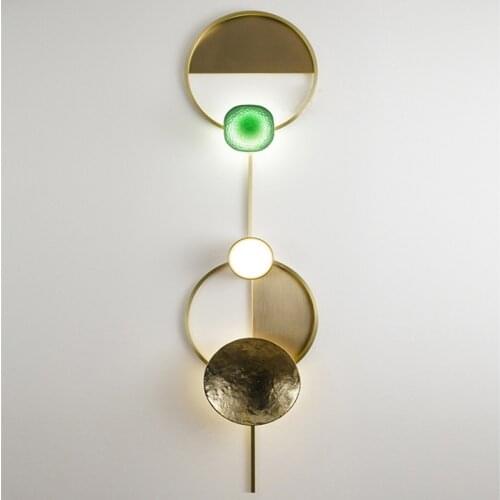 Nordic Vintage Luxury Design Living Room Wall Light Creative Art Brass Gallery Hotel Bedside Hall Decro Wall Light Fixtures