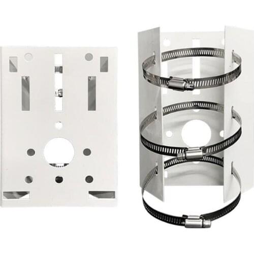 Outdoor Thickened CCTV Surveillance Camera Pole Mount for Hikvision Pole Support Bracket With Hoop