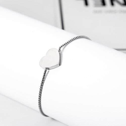 OUFEI Stainless Steel Jewelry Woman Vogue 2019 Heart-shaped Charm Bracelet Jewelry Accessories Gifts For Women Mass Effect