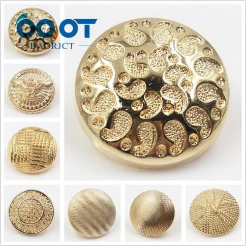 177304,Gold metal round button18mm 22mm 25mm,10pcs/lot,DIY handmade sewing,coat-Suit-Jackets-Shirts-Uniform Button free shipping
