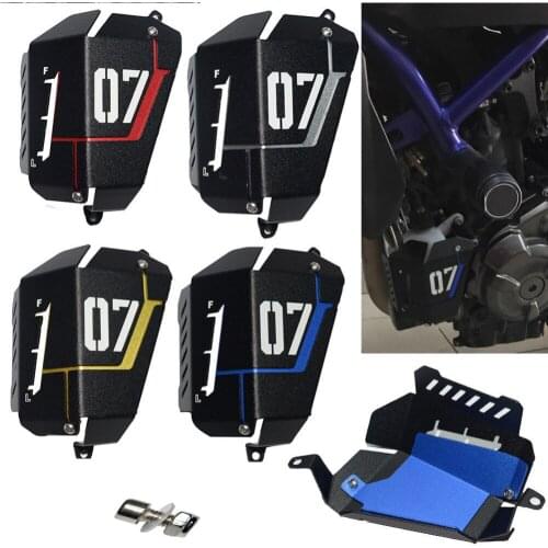 Motorcycle Radiator Water Coolant Resevoir Tank Guard Cover For YAMAHA MT-07 MT07 FZ-07 FZ07 FJ07 FJ-07 2013 2014 2015 2016 2017