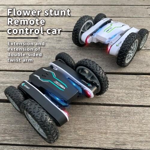 RC Car Toys 2.4G Tumbling Double Sided Car Toy Four-wheel Drive Remote Control Stunt Car 360° Rotating Christmas Gifts for Child