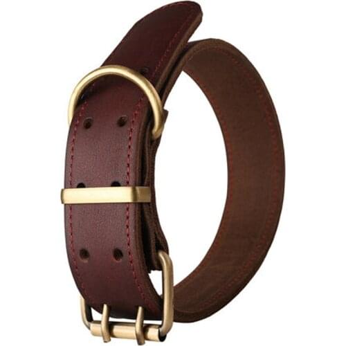 Luxury Leather Dog Collar Pet Accessories Leather Dog Collar Real Leather Collar for Dog
