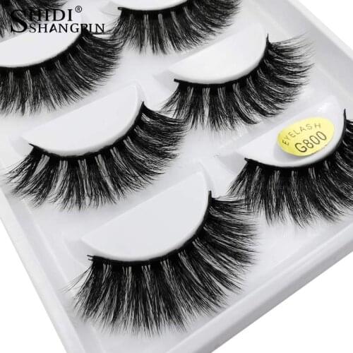 SHIDISHANGPIN Mink Eyelashes Natural 3d Mink Lashes Beauty Essentials 3d False Lashes False Eyelashes Makeup Tools Maquiagem