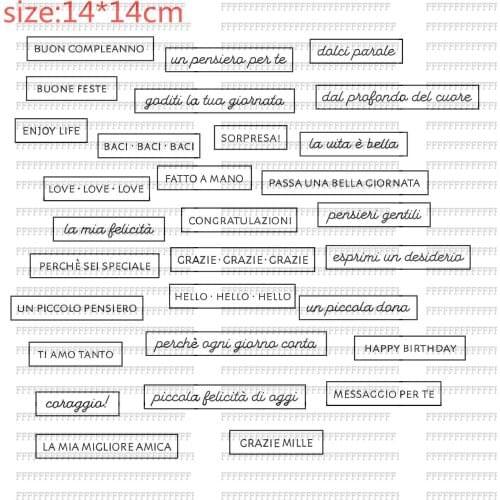 Word School Things Clear Rubber Stamp Sheet Cling Scrapbooking DIY Cute Pattern Photo Album Paper Decoration