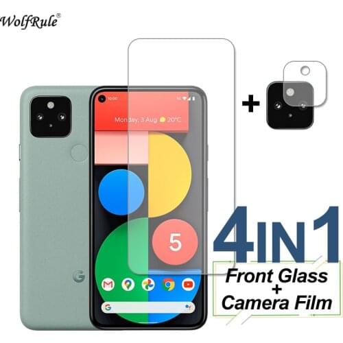 4-In-1 Tempered Glass For Google Pixel 5 5G 5a 4a 4G Screen Protector HD Protective Phone Camera Lens Film For Google Pixel 5 5G