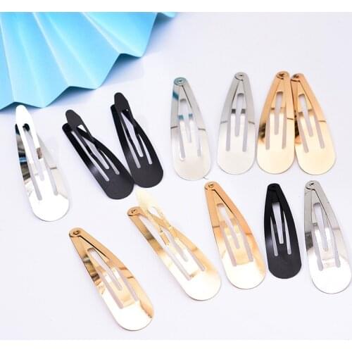 10pcs/lot Rhodium Black Gold Color BB Hair Clip 4 5 6 7 8cm Hairpins Hair Claw Trays for DIY Hair Jewelry Making Findings Crafts