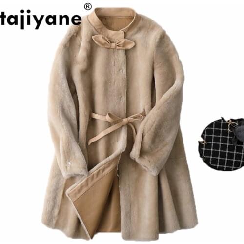 Winter Jacket Women Clothes 2020 Korean Sheep Shearling Fur Genuine Leather Real Fur Coat Vintage Female Jacket Wool Coat ZT1590