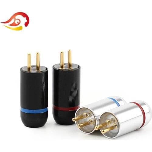 QYFANG 1 Pair 0.78mm Earphone Pins DIY Plug Aluminum Alloy Audio Jack Adapter For JH Audio JH16 JH11 Pro Solder Wire Connector