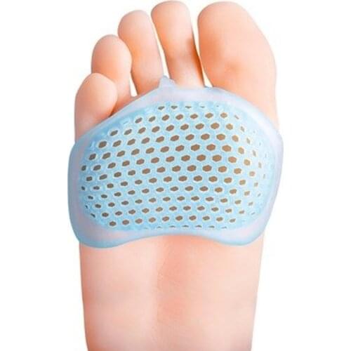 1 Pair Blue Insoles Forefoot Pads for Women High Heel Shoes Foot Blister Care Toes Insert Pad Silicone Gel Insole Pain Relief