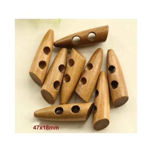 12pcs/lot Brown Color Wooden 2-horn Toggle,Buttons for Kids,garment accessories(SS-566-334)
