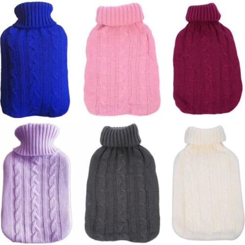 2000ml Large Knitted Hot Water Bag Cover Warm Cold-proof Heat Preservation Hot Water Bottle Cover For Winter Keep Warm