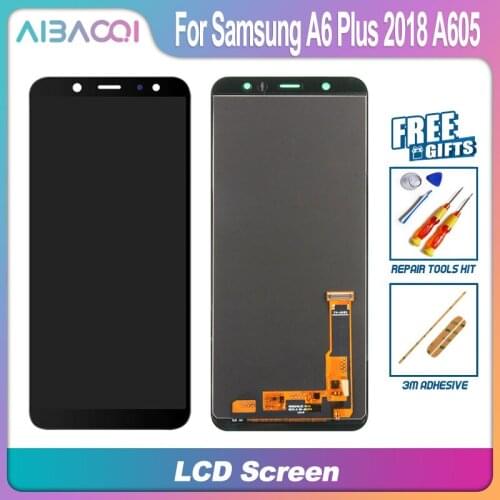 AiBaoQi Brand New 6.0 Inch Touch Screen+1080x2220 LCD Display Assembly Replacement For Samsung A6 Plus 2018 A605 Phone