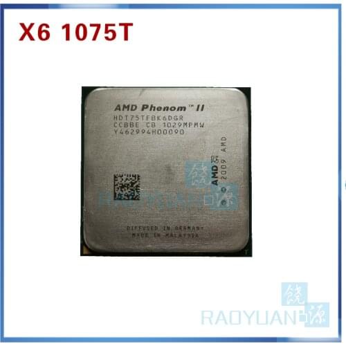 AMD Phenom X6 1075T X6-1075T 3.0GHz Six-Core CPU Processor HDT75TFBK6DGR 125W Socket AM3 938pin