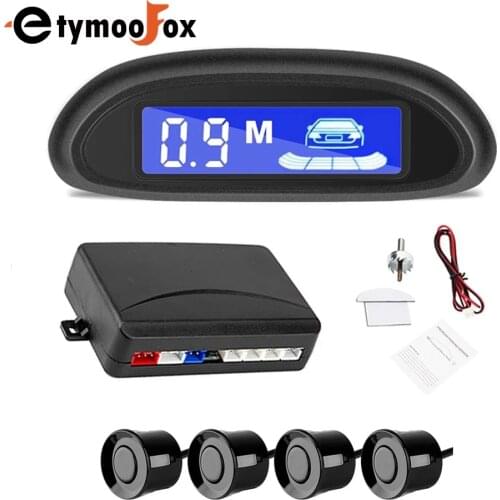 Car Auto Parktronic LED Parking Radar With 4 Parking Sensors Backup Car Parking Radar Monitor Detector System Backlight Display