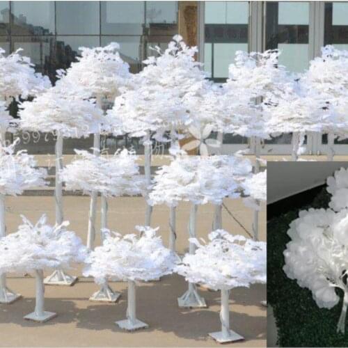 White artificial ginkgo biloba leaves White wedding props stage background decoration flower backdrop event decoration
