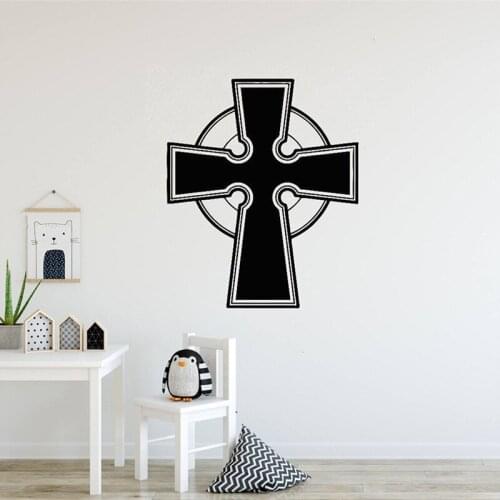 Church Cross Bible Wall Sticker Vinyl Jesus Christianity Religion Decal Bedroom Living Room Home Decor Removable Art Poster Z074