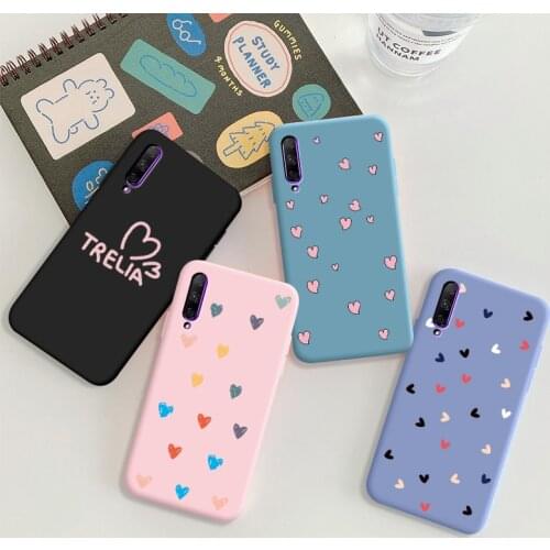 For Huawei Y9S Case Soft TPU Silicone Protective Phone Shell Color Lovely heart Back Cover Cases