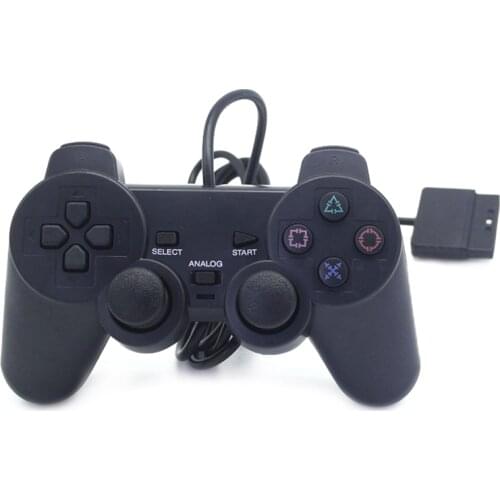 Black Double Vibration Wired Joystick Gamepad Game Controller For PS2 Game Controller