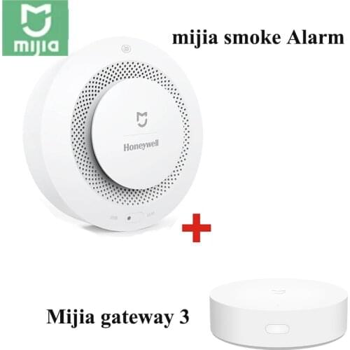 Xiaomi MIJIA Honey-well Gas Alarm Detector Fire Protection Remote Alert Smart Home Kit Smoke Alarm Support mijia Gateway 3 Hub