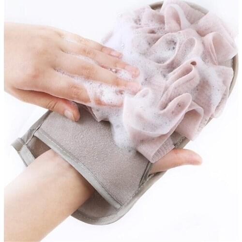 Home Exfoliating Bath Sponge Wisp for Shower Scrubber Double Sided Body Cleaning Brush Gloves Shower Bath Massage Towel Ball