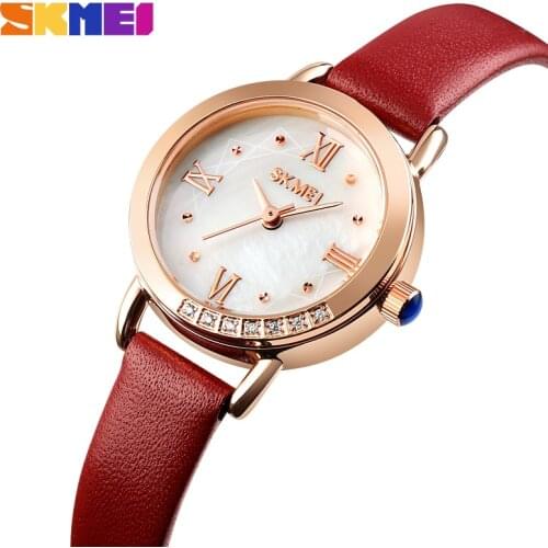 Elegant Light Luxury Women Wristwatches SKMEI Band Leather Strap Quartz Watches 1769 Clock For Lady Gifts Relogio Feminino