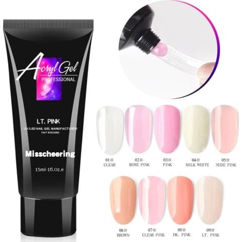 15ml Nail Extension Gel Quickly Nail Extend Glue Painless Lengthening Colorful Nail Art Gel Fast Drying Long Lasting Nail Tools