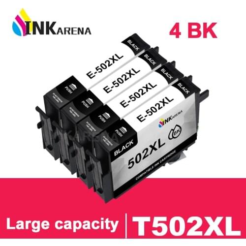 INKARENA for Epson 502XL T502XL 502 black ink cartridge for Epson Expression Home XP-5100 5105 2860DWF 2865D printers