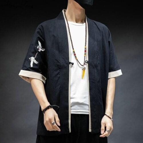 Yukata Kimono Japones 2020 Summer Online Chinese Store Shirt Kimono Karate Samurai Costume Haori Japanese Pajamas Mens V1860