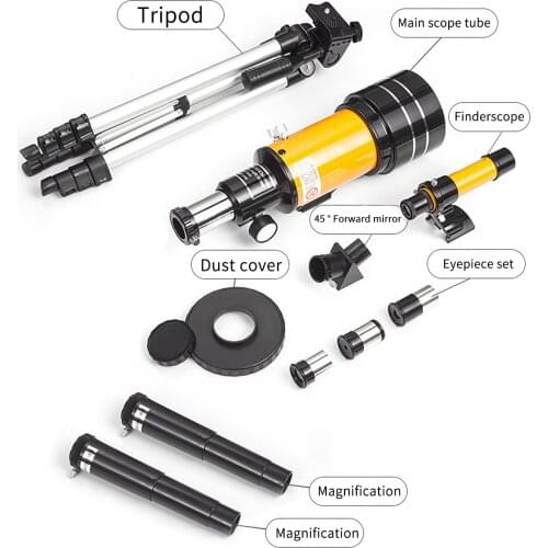 Monocular Telescope 30070 With Adjustable Tripod Phone Adapter For Moon Watching